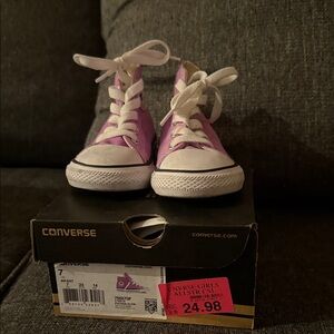 Converse Kids' Pink and White High-Tops